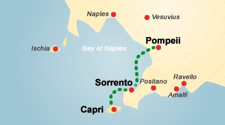 Tour Capri-Sorrento-Pompeii
